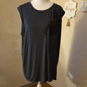 Torrid Black Sleeveless Muscle Tee